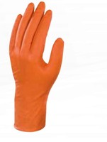 代爾塔 201375 100%無粉 丁腈一次性手套 防化學品 加厚 橙色