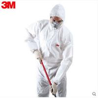 3M 4510白色連體帶帽 防塵服 隔離服 防禽流感病毒 噴漆專用 透氣